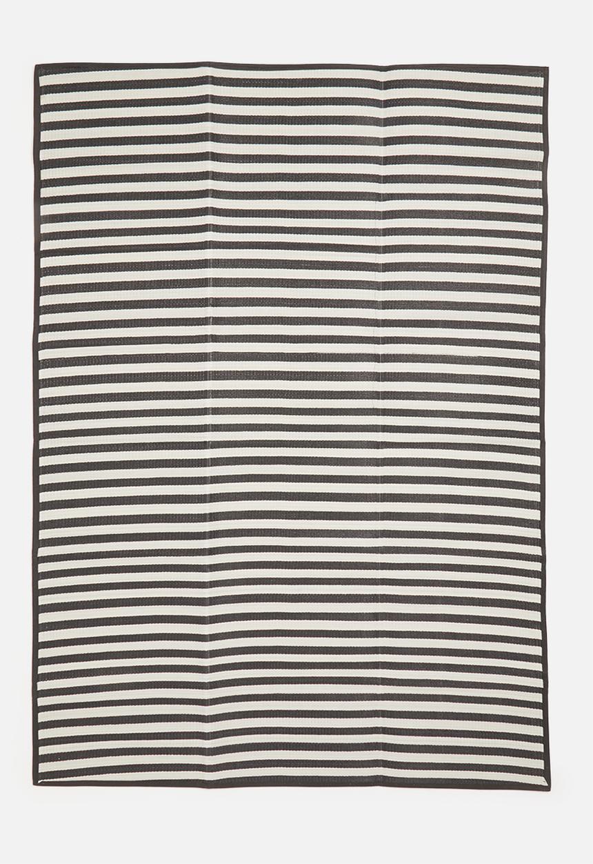 H&S - Foldable picnic mat - black stripes