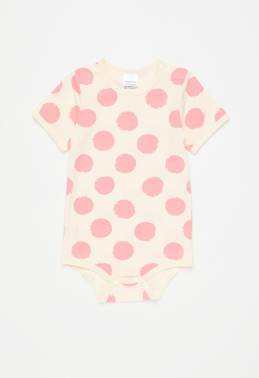 Pop Candy - Polka dot babygrow - pink