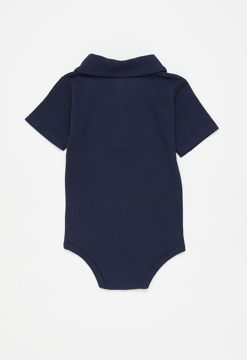 Pop Candy - Baby boys golfer babygrow - navy