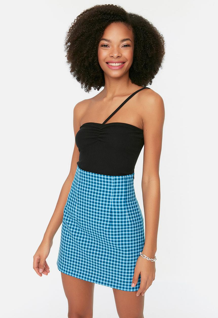 Trendyol - Asymmetrical strap top - black