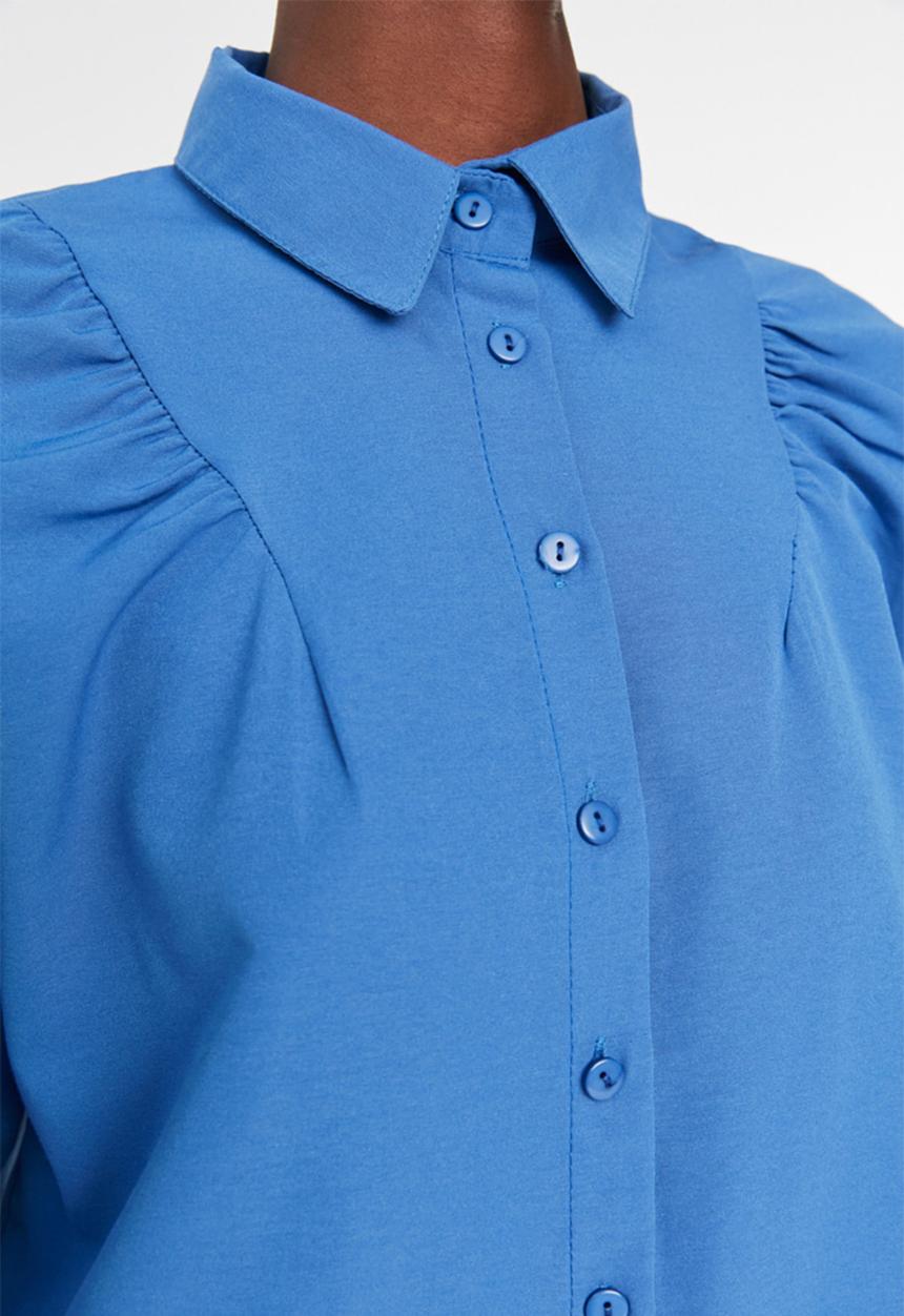 Trendyol - Balloon sleeve shirt - blue