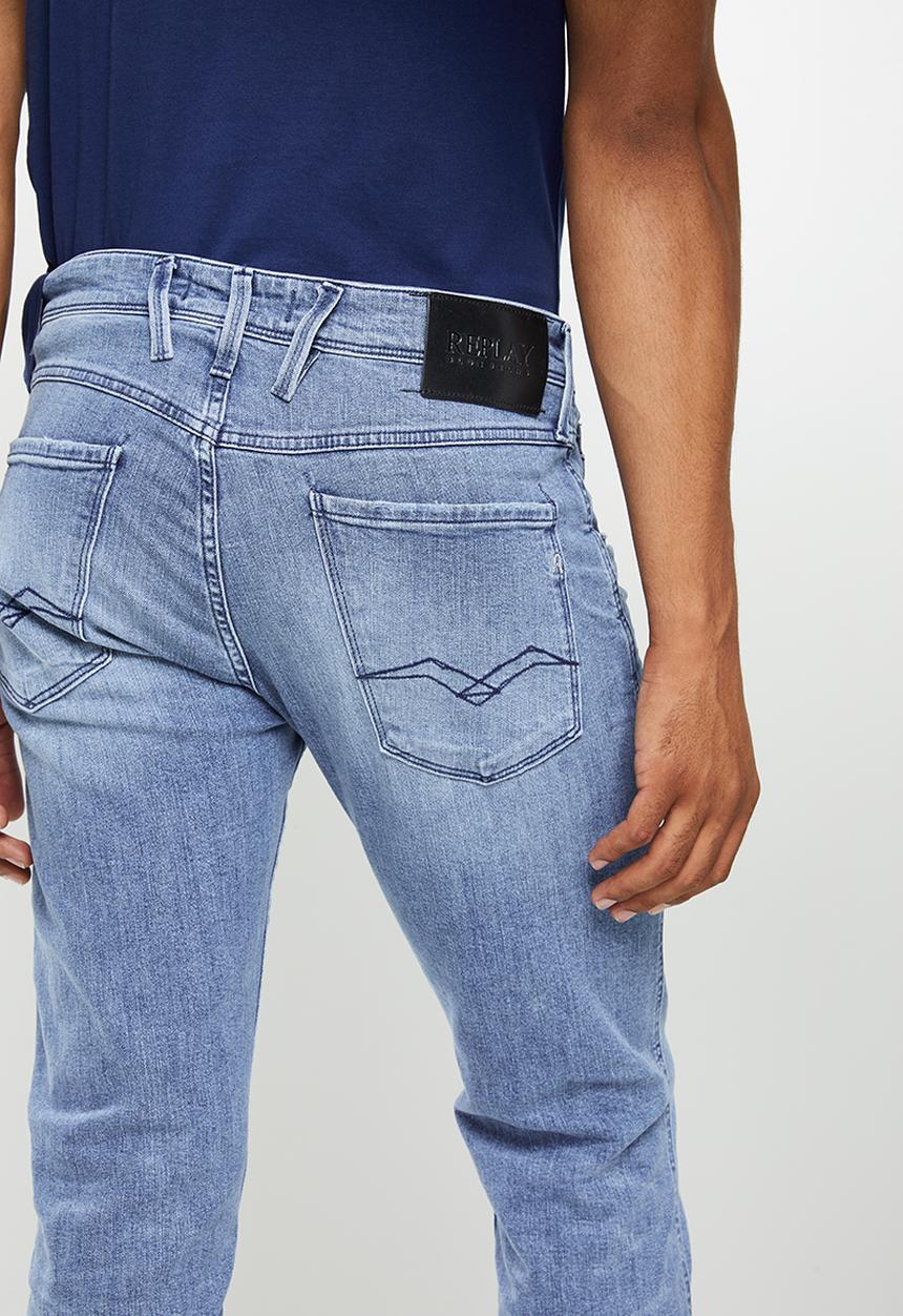 Replay - Replay slim fit anbass 573 bio jeans - light blue