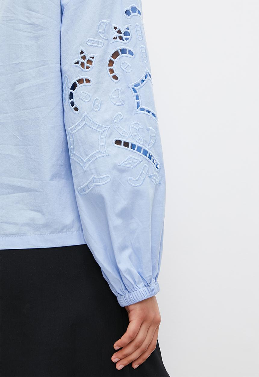 Superbalist - Anglaise v-neck tunic - blue