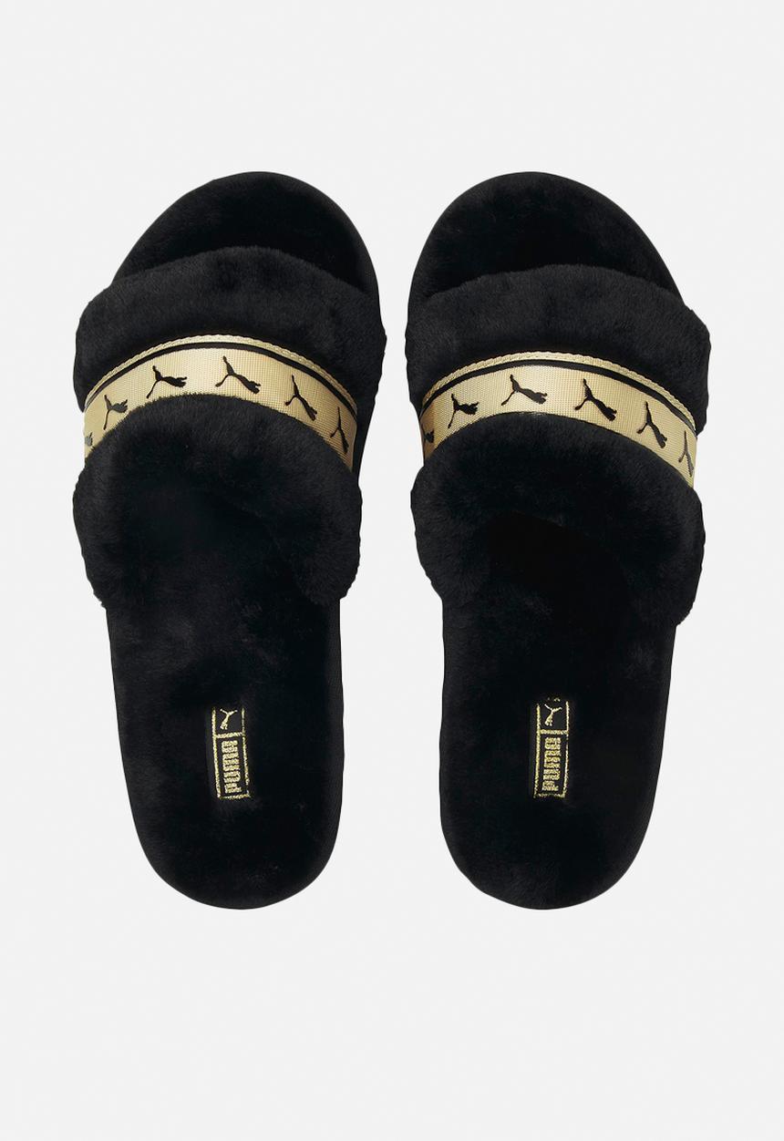 PUMA - Puma fluff remix metallic - puma black-puma team gold