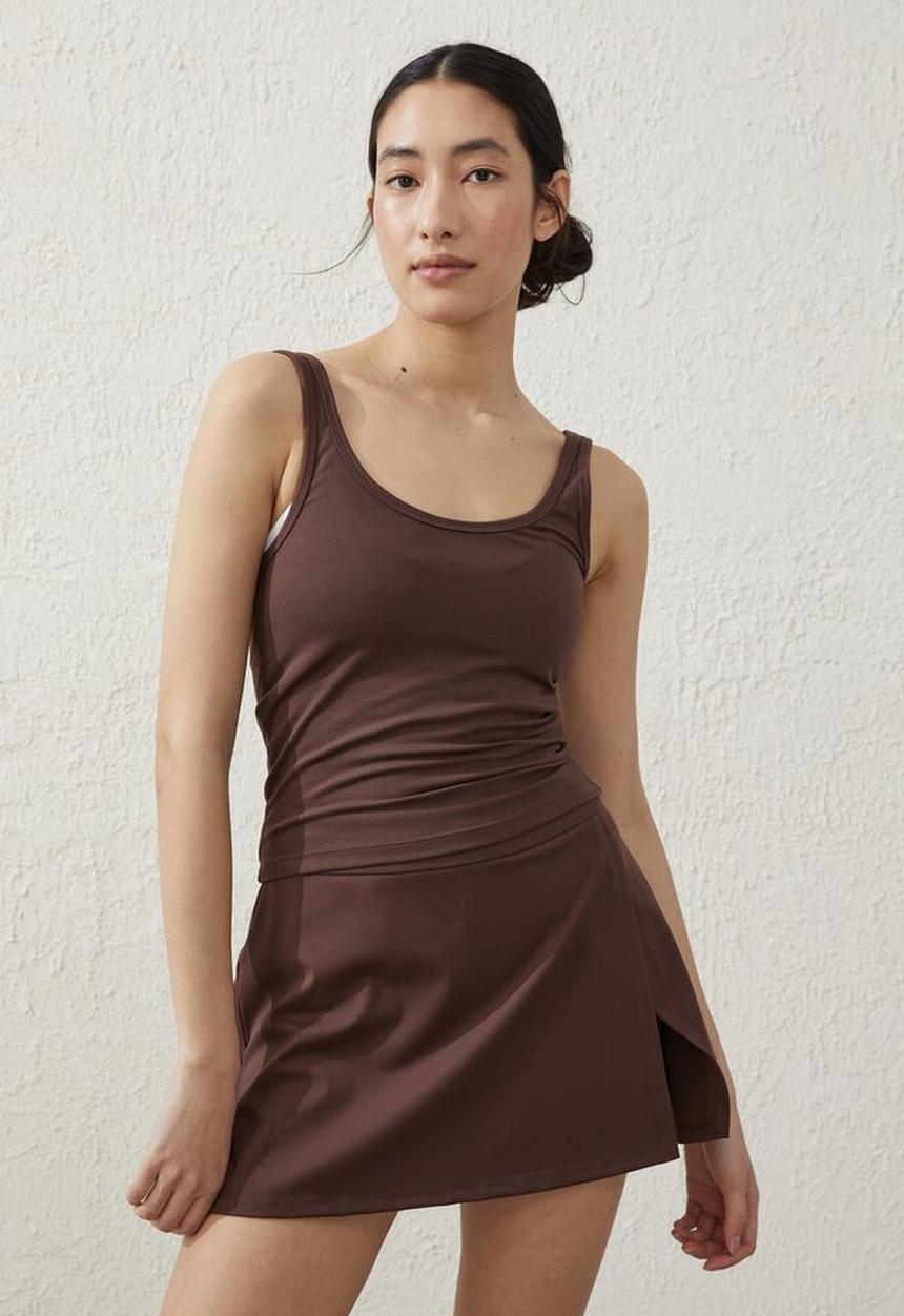Cotton On - Ultra soft low back tank - cedar brown