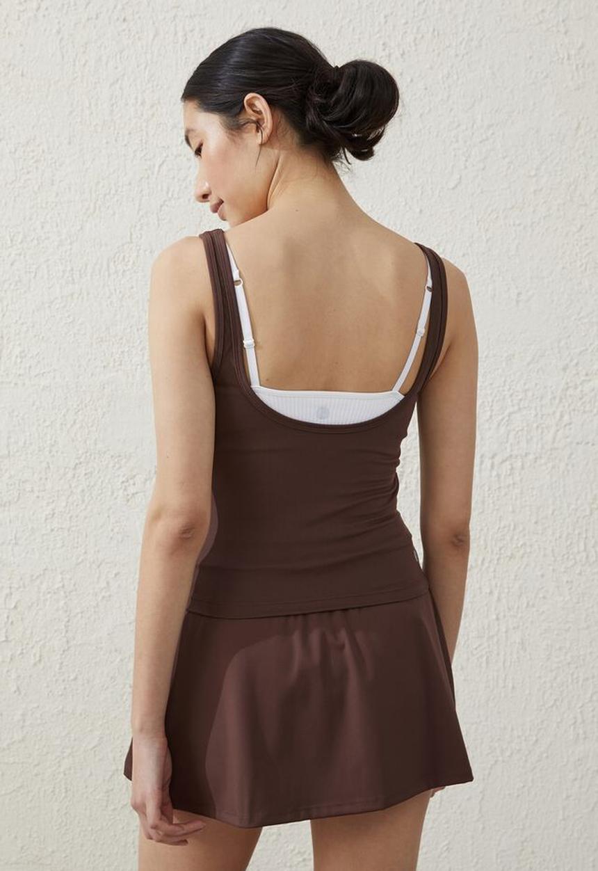 Cotton On - Ultra soft low back tank - cedar brown