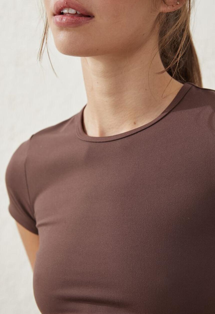 Cotton On - Ultra soft fitted tshirt - cedar brown