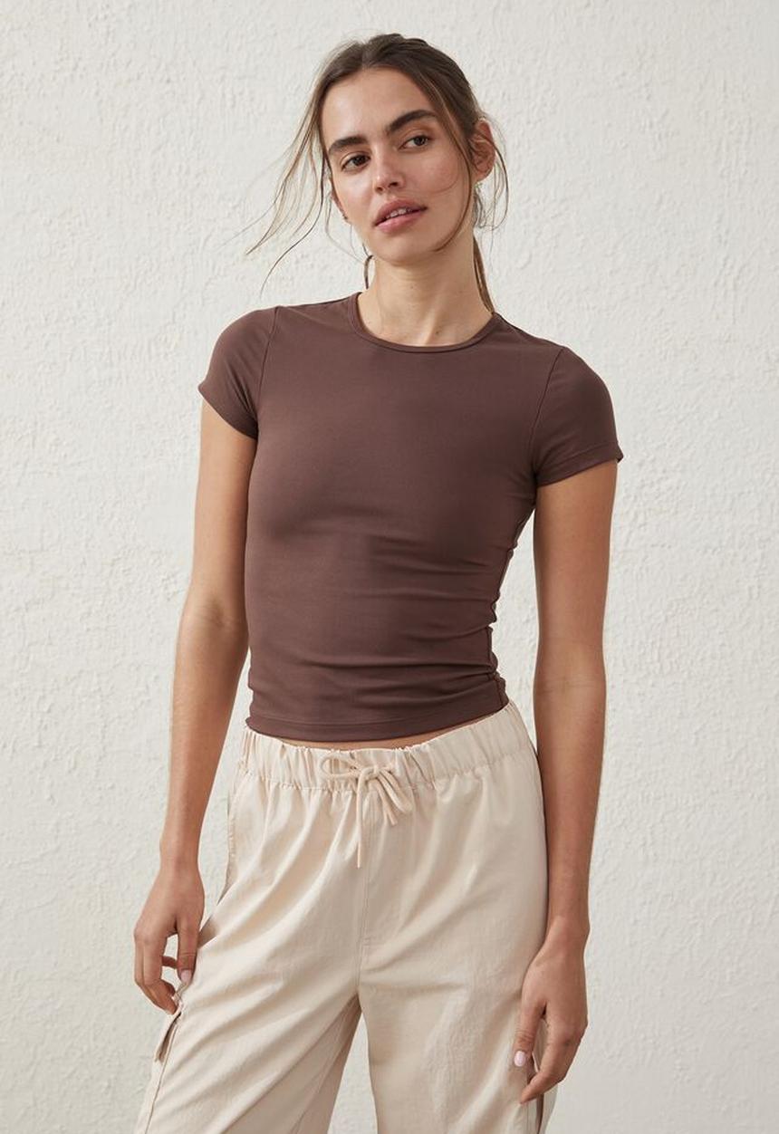 Cotton On - Ultra soft fitted tshirt - cedar brown