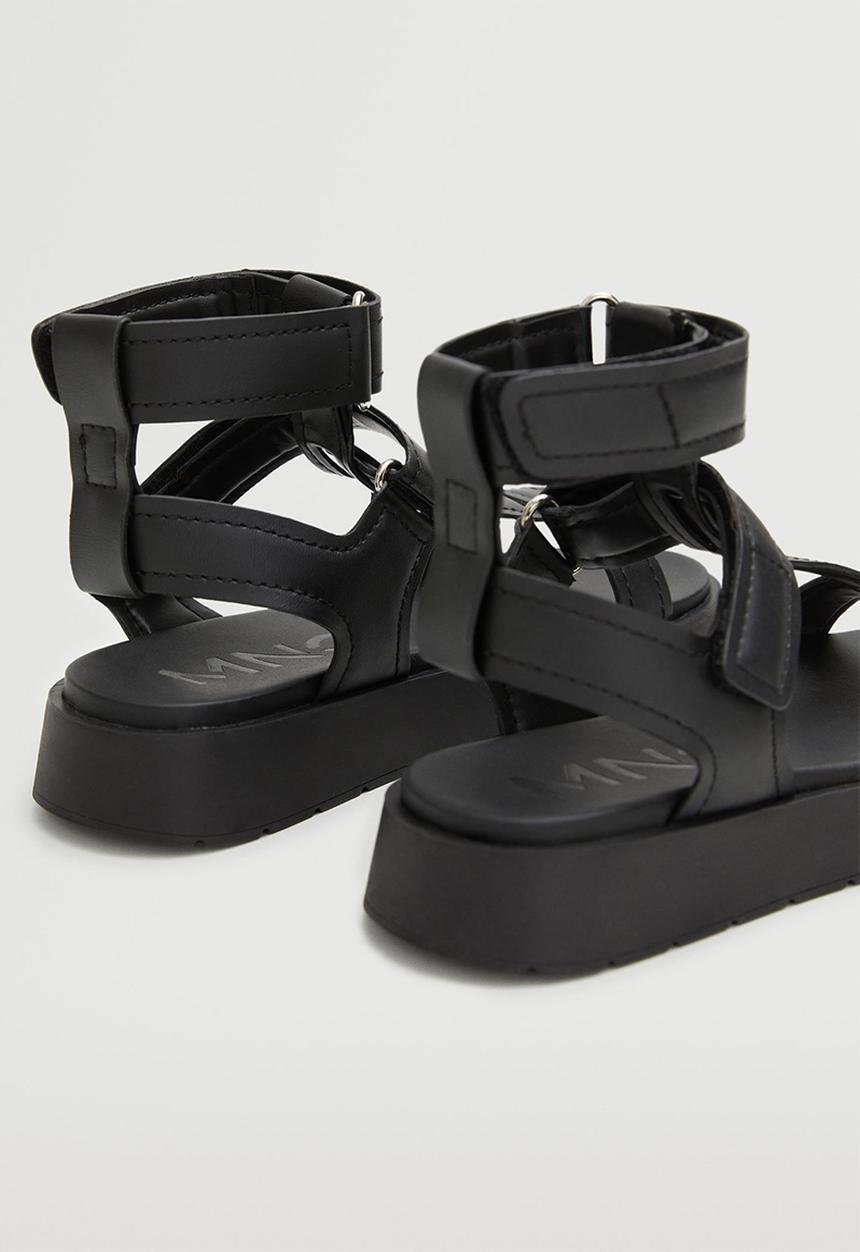 MANGO - Romi ankle-cuff sporty sandal - black