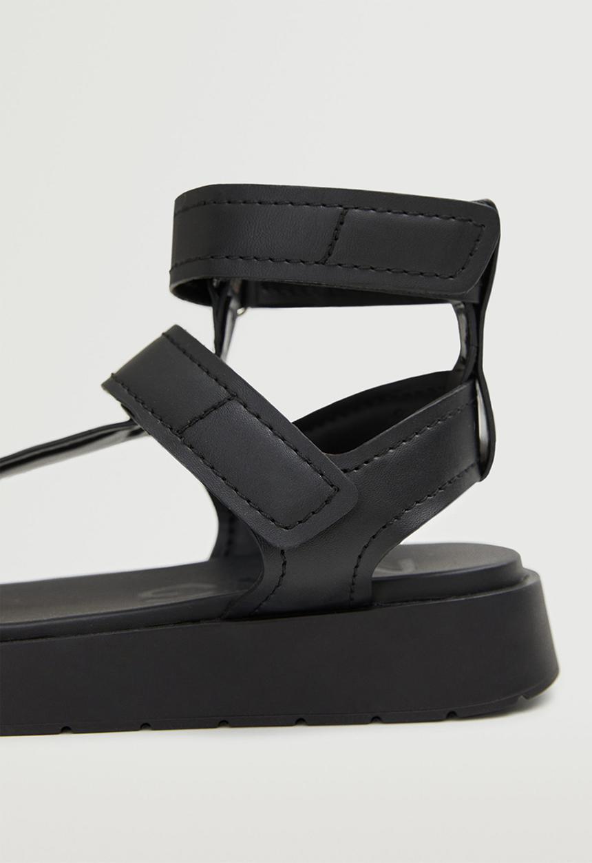 MANGO - Romi ankle-cuff sporty sandal - black