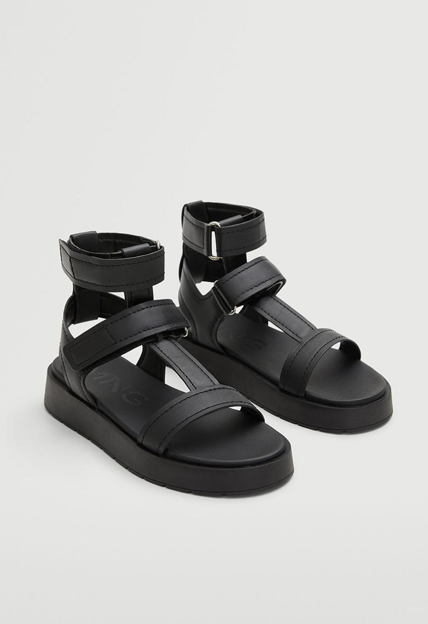 MANGO - Romi ankle-cuff sporty sandal - black