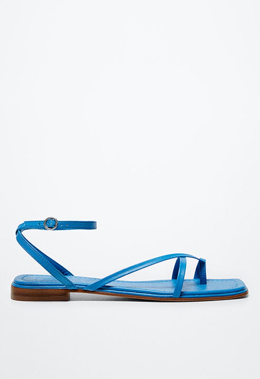 MANGO - Tapy ankle-cuff sandal - medium blue