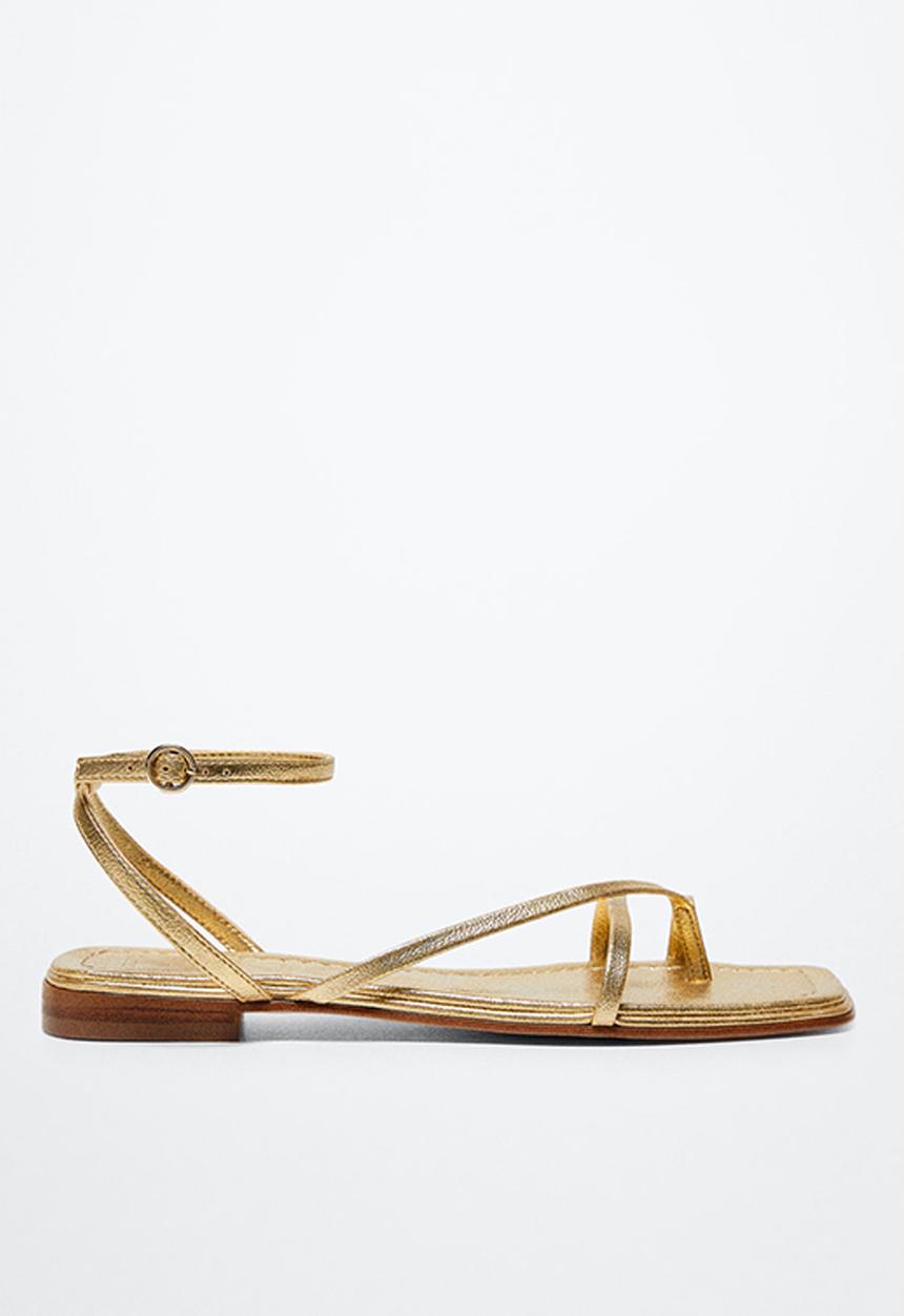 MANGO - Tapy ankle-cuff sandal - gold