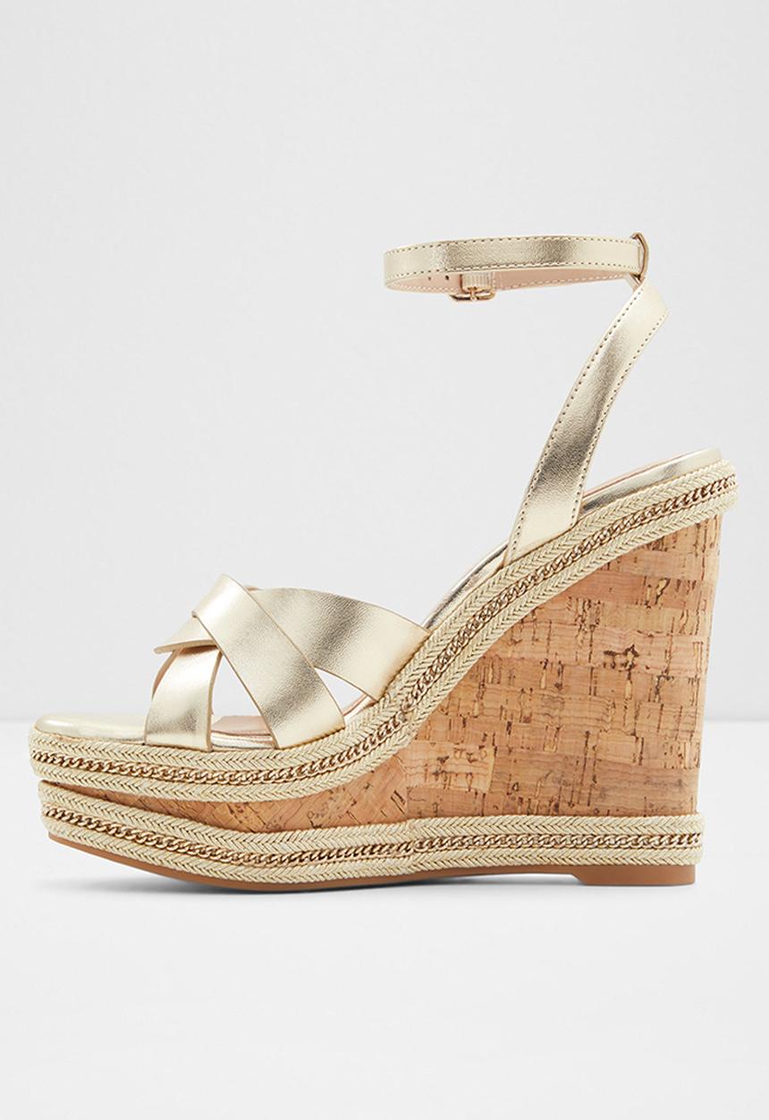 ALDO - Droyers wedge heel - champagne