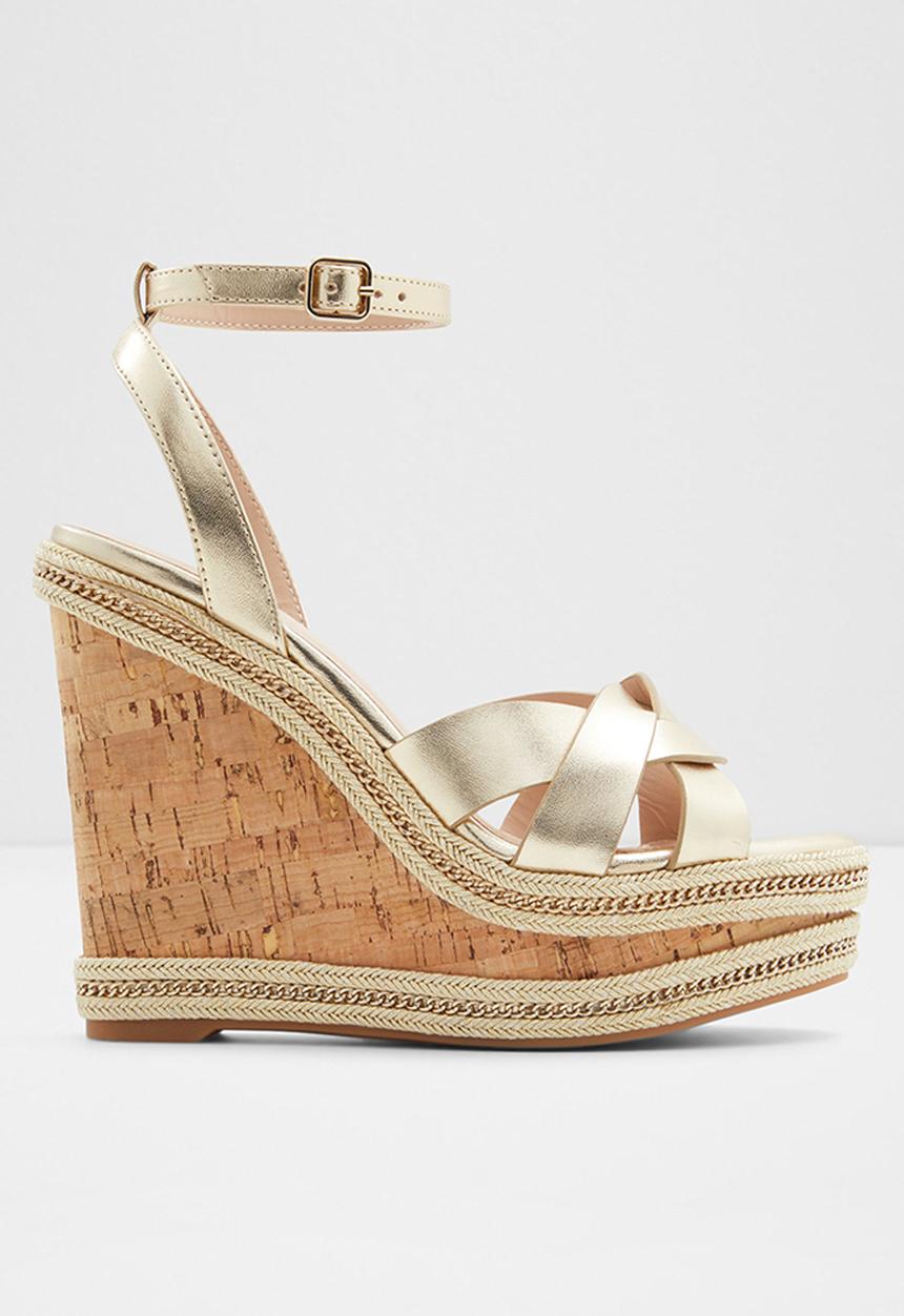 ALDO - Droyers wedge heel - champagne