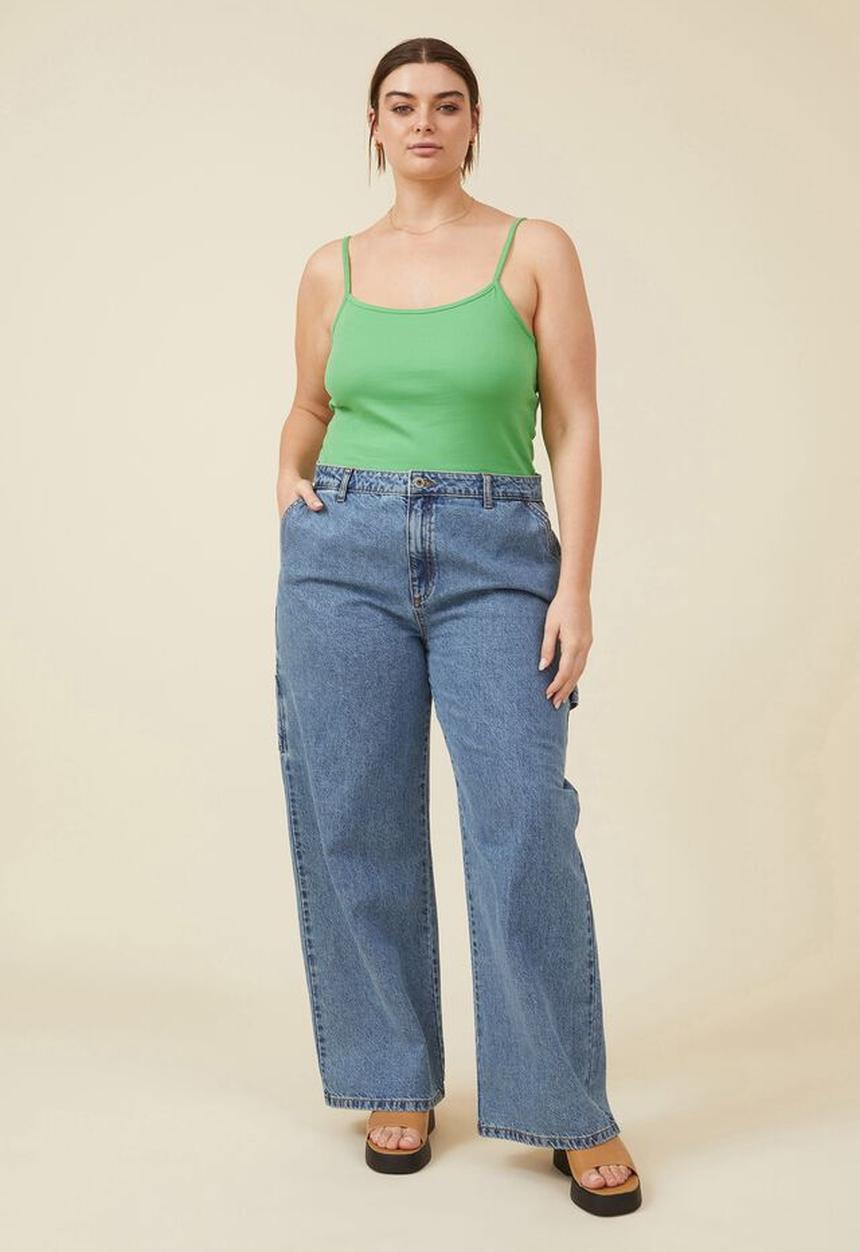 Cotton On - Curve the 91 cami - garden green