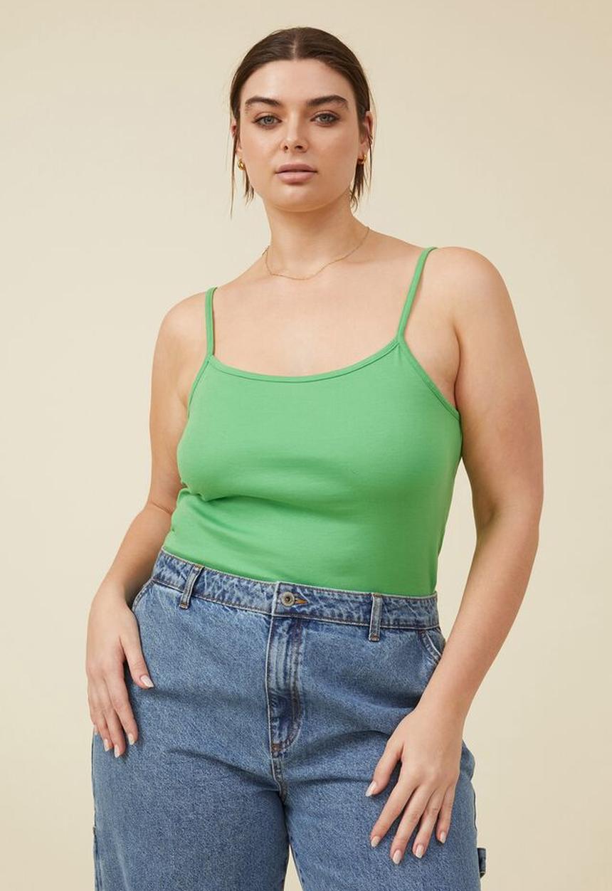 Cotton On - Curve the 91 cami - garden green