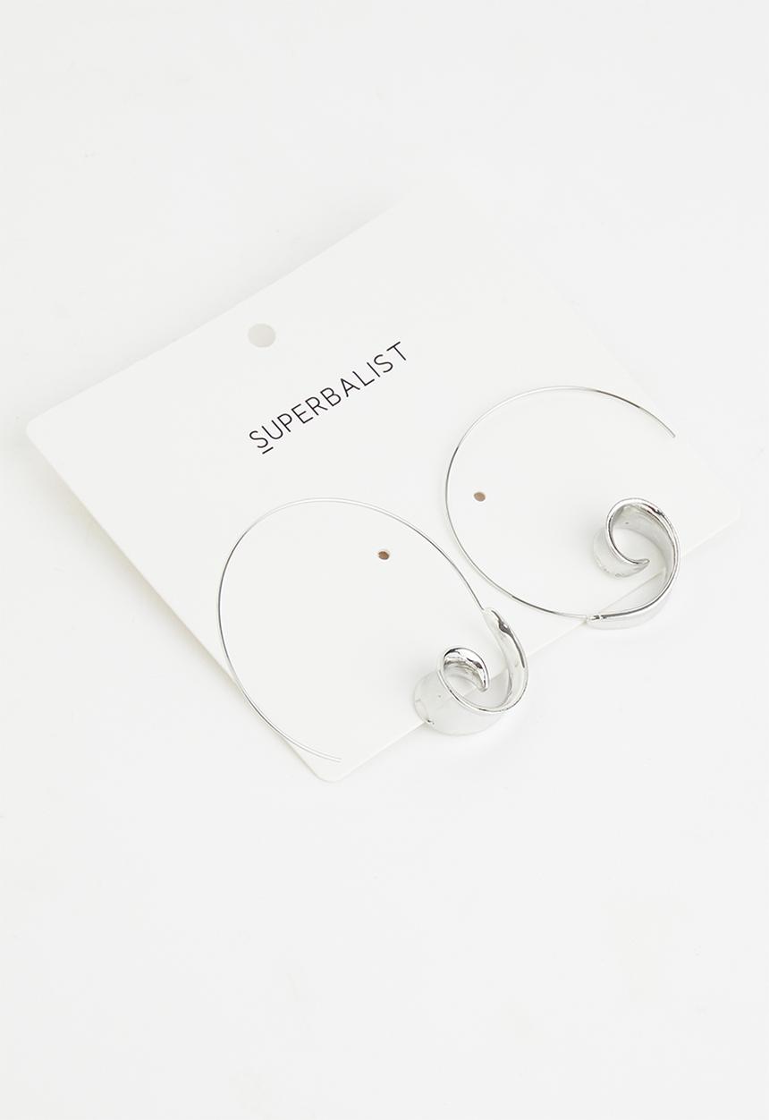 Superbalist - Libby hoop earrings - silver