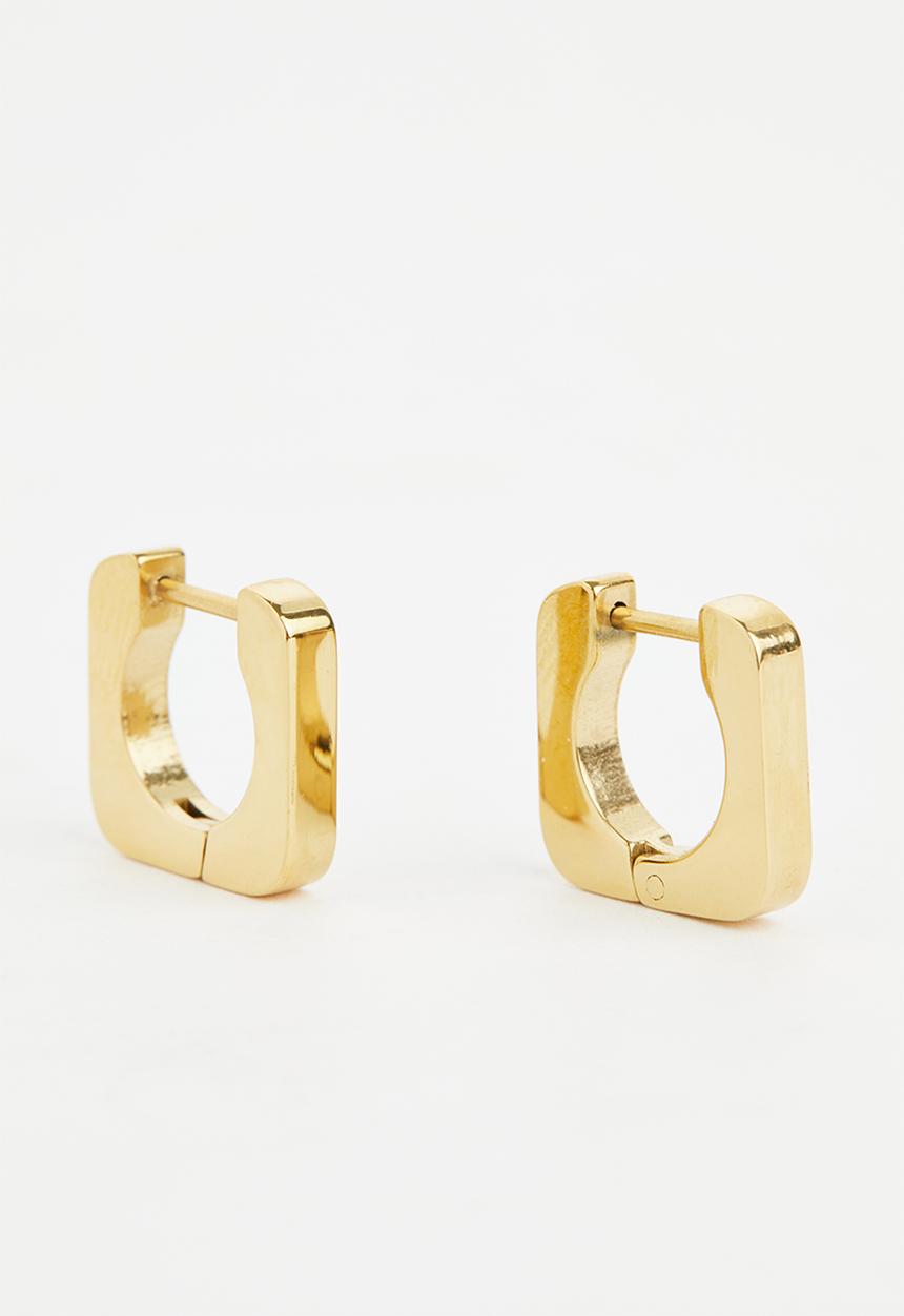 Superbalist - Olivia square hoop earrings - gold