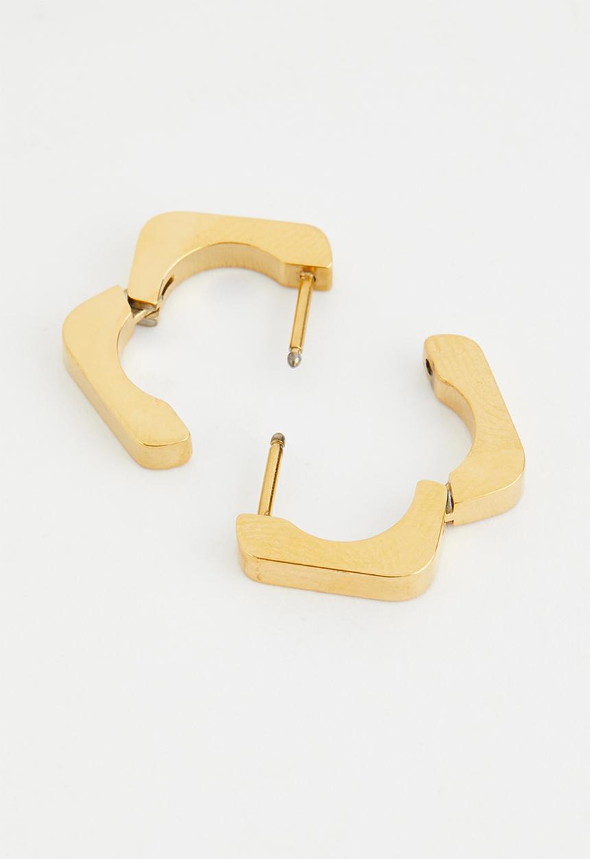 Superbalist - Olivia square hoop earrings - gold