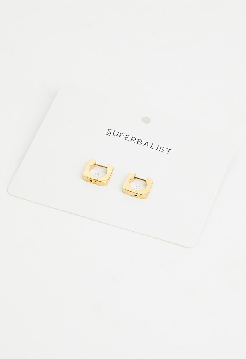 Superbalist - Olivia square hoop earrings - gold