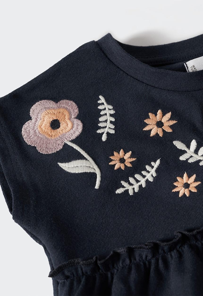 MANGO - T-shirt spring - charcoal