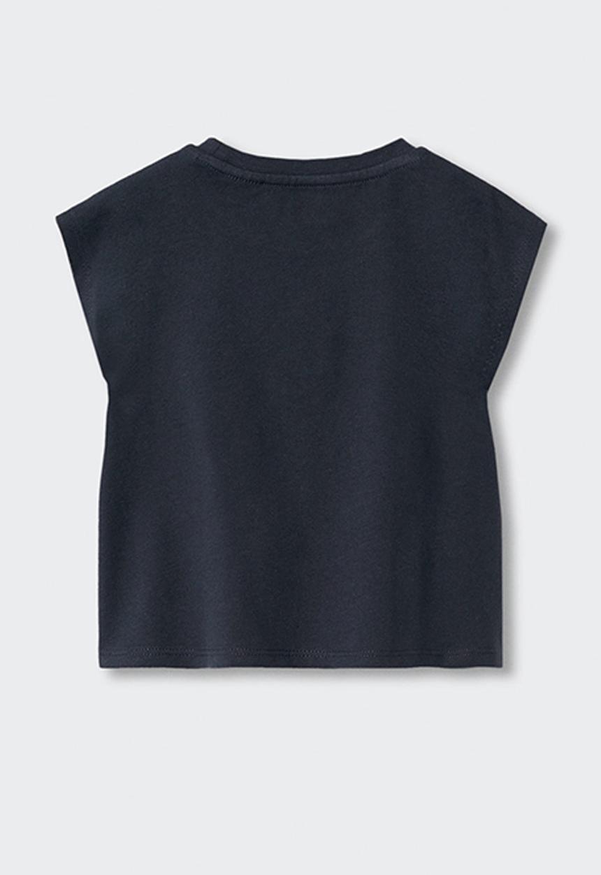 MANGO - T-shirt spring - charcoal