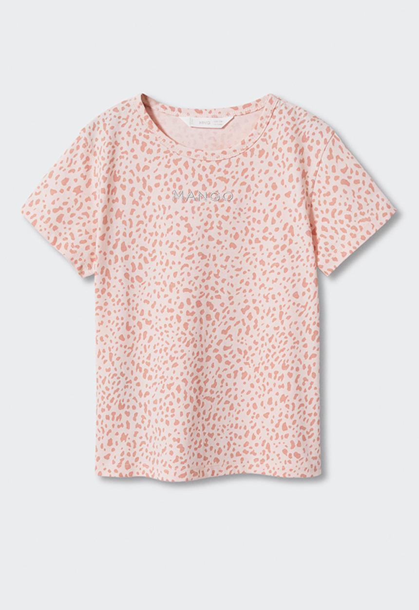 MANGO - Print short sleeve tee - pink