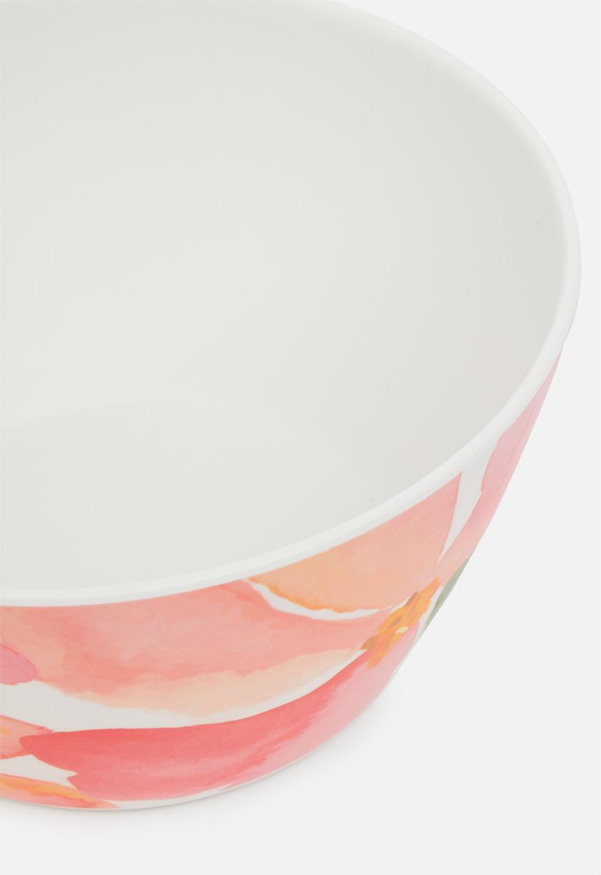Excellent Houseware - Rose melamine bowl set of 3- pink