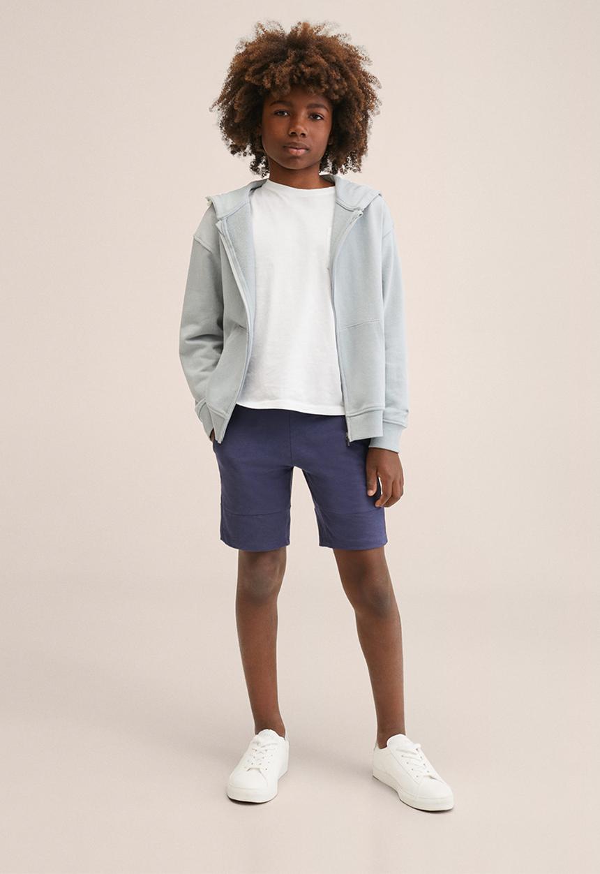 MANGO - Bermuda shorts slub - navy