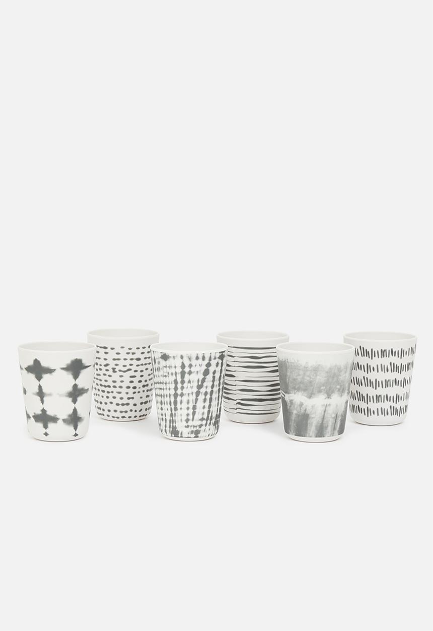 Excellent Houseware - Bori melamine mug set of 6- multi