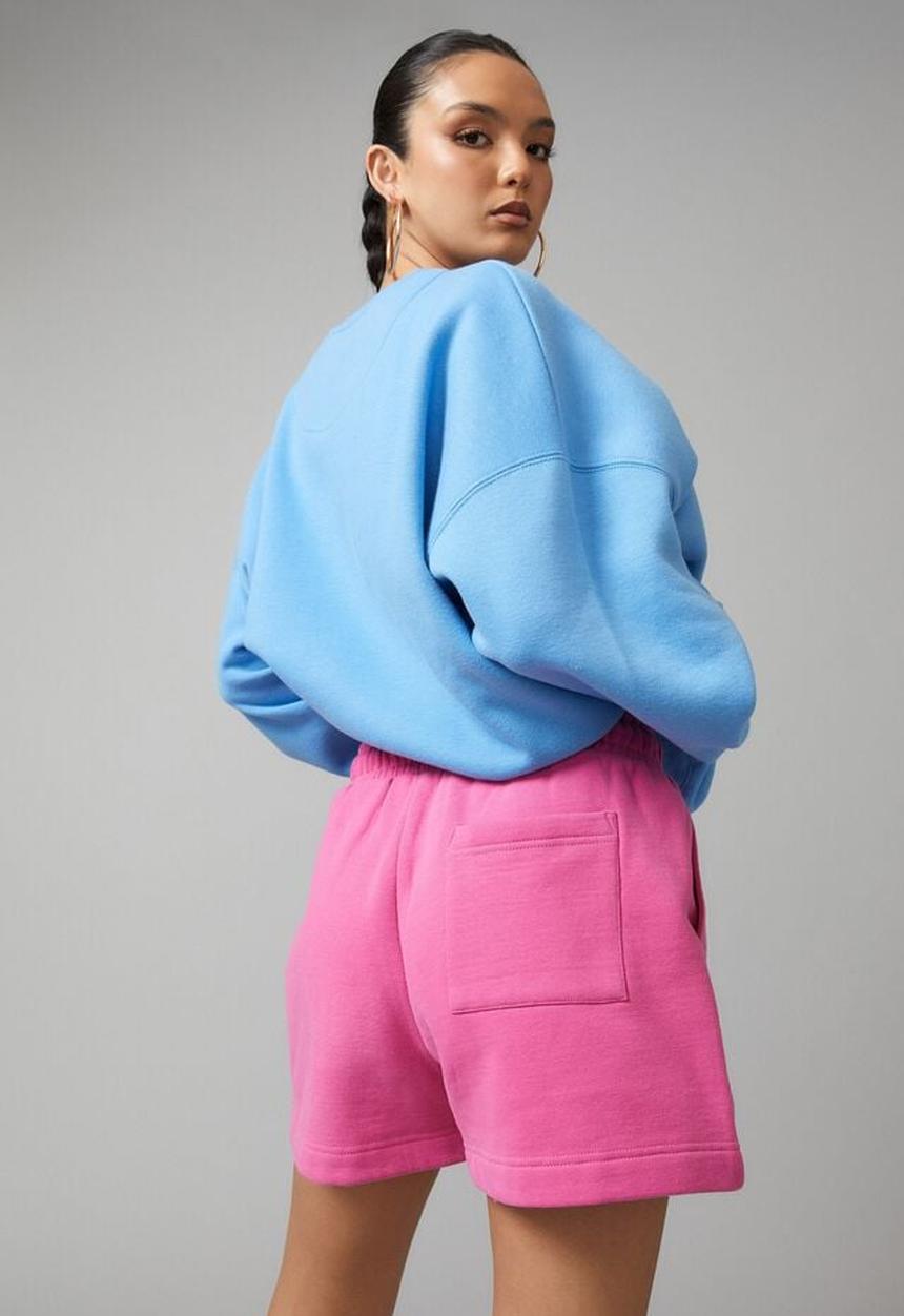 Factorie - Boxy fleece short - raspberry rose