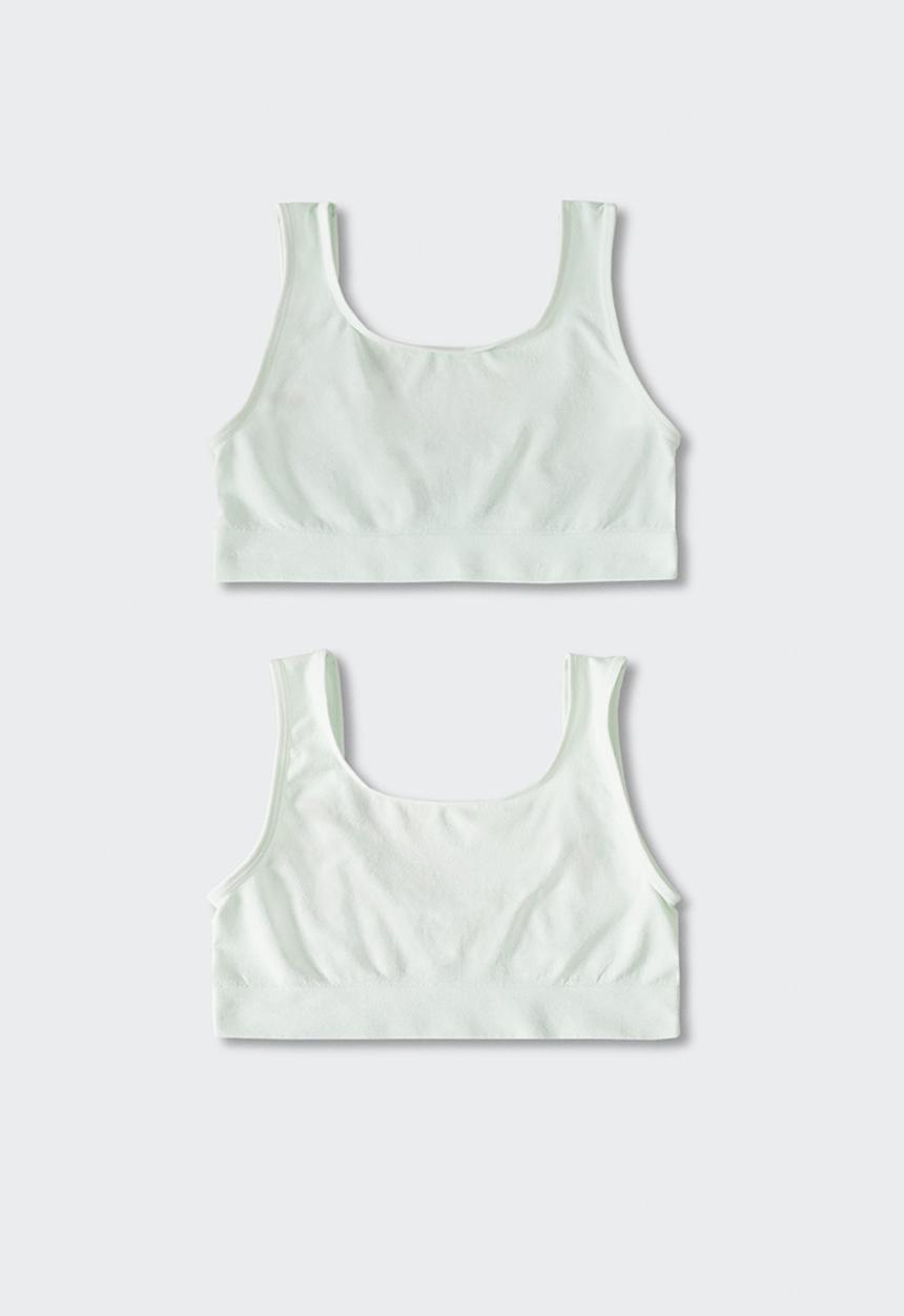 MANGO - Bra jacky - pastel green