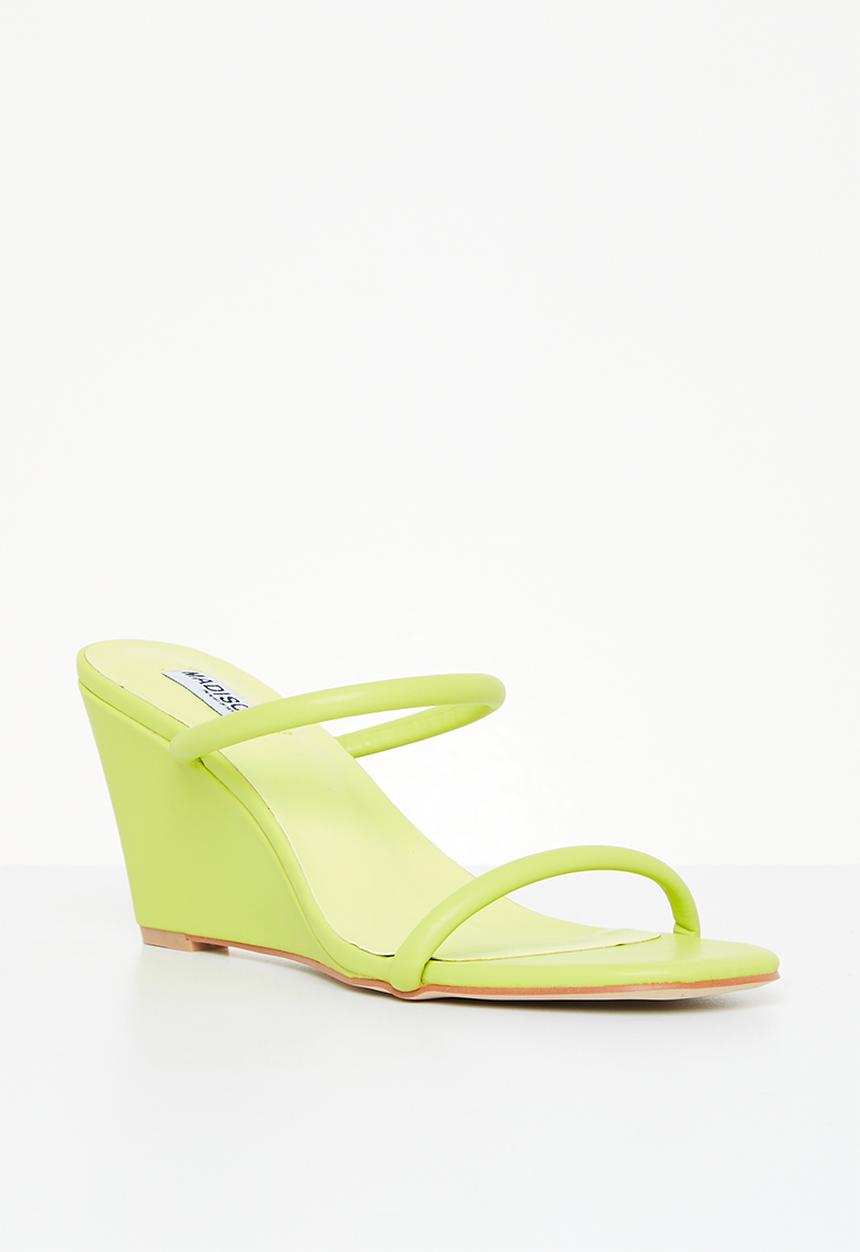 Madison® - Alora mule wedge heel - lime yellow