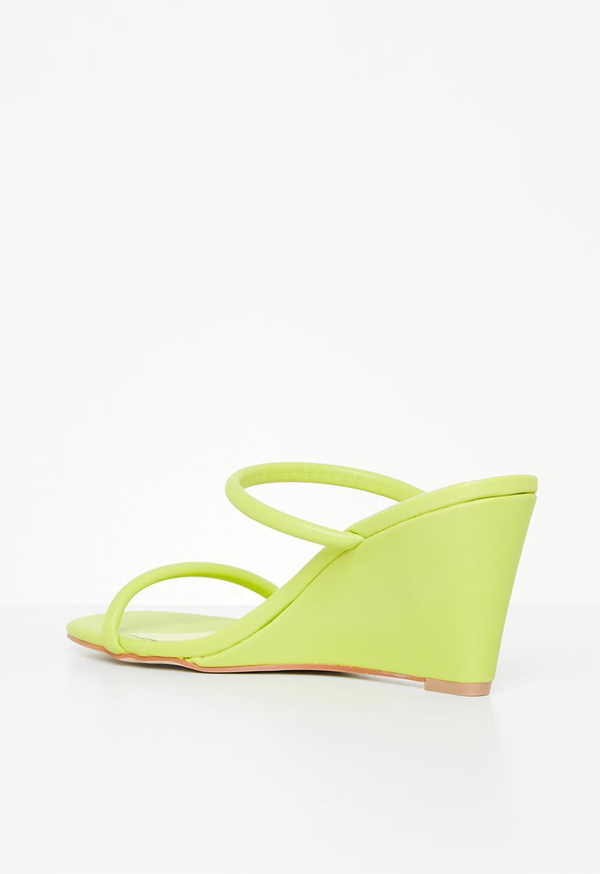 Madison® - Alora mule wedge heel - lime yellow