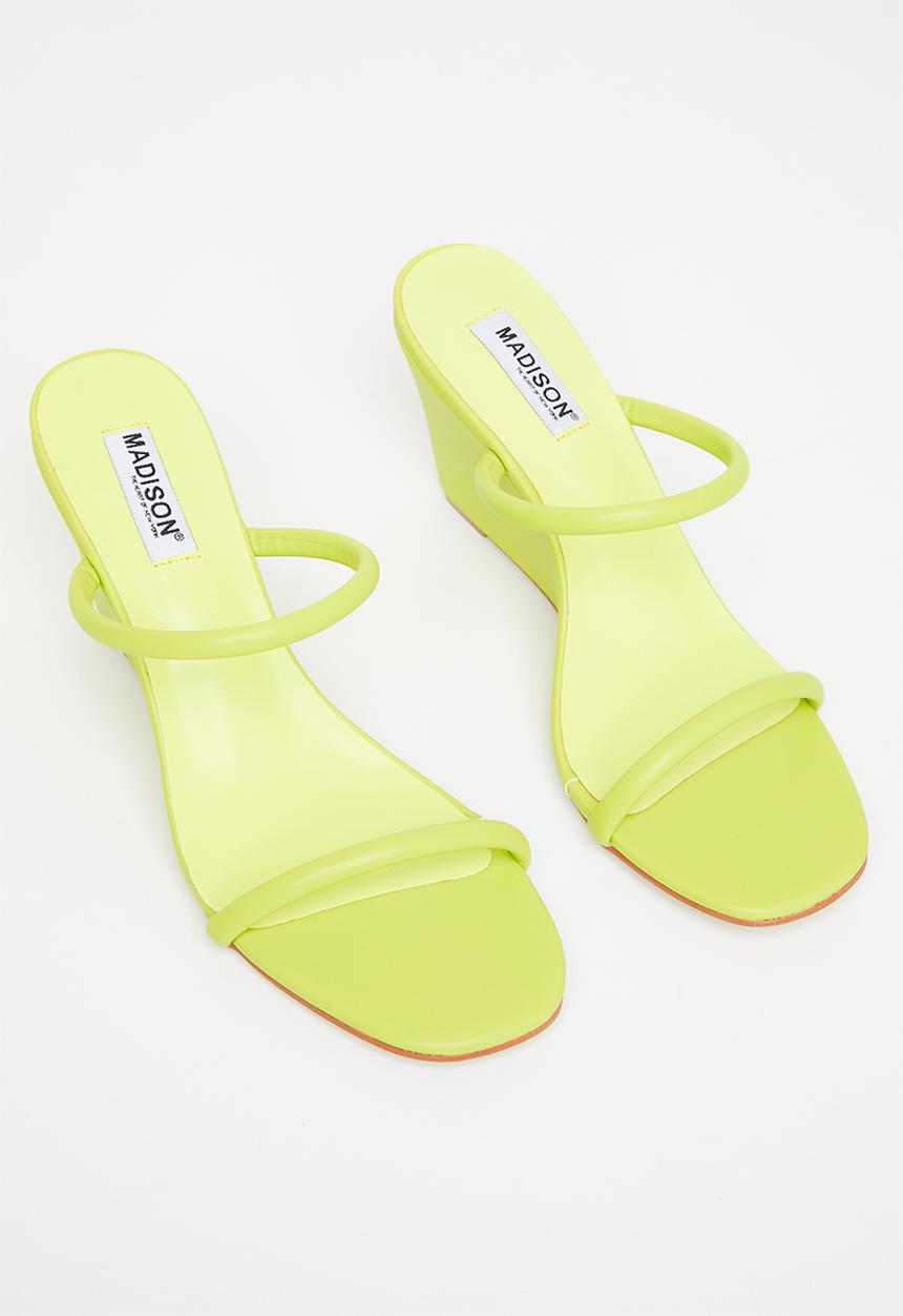 Madison® - Alora mule wedge heel - lime yellow