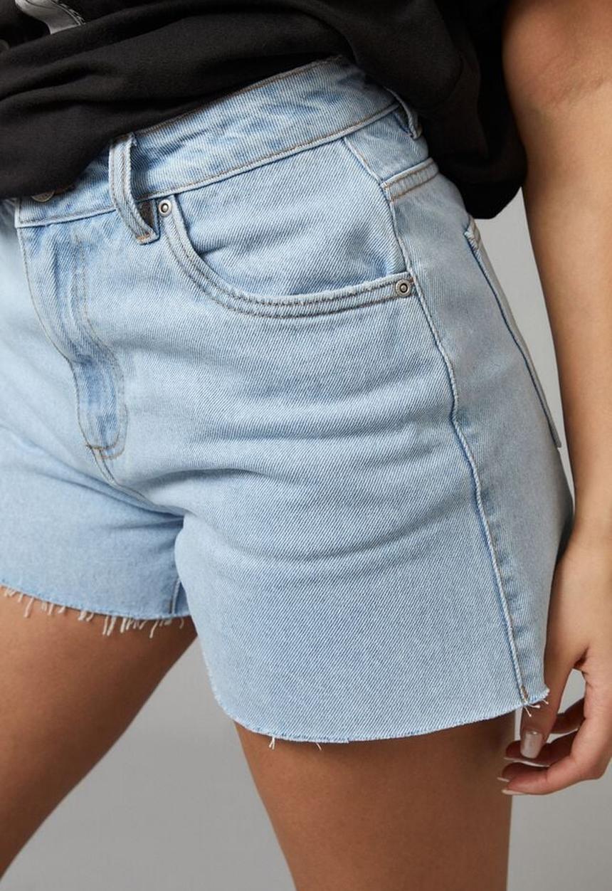 Factorie - Relaxed denim short - ice blue