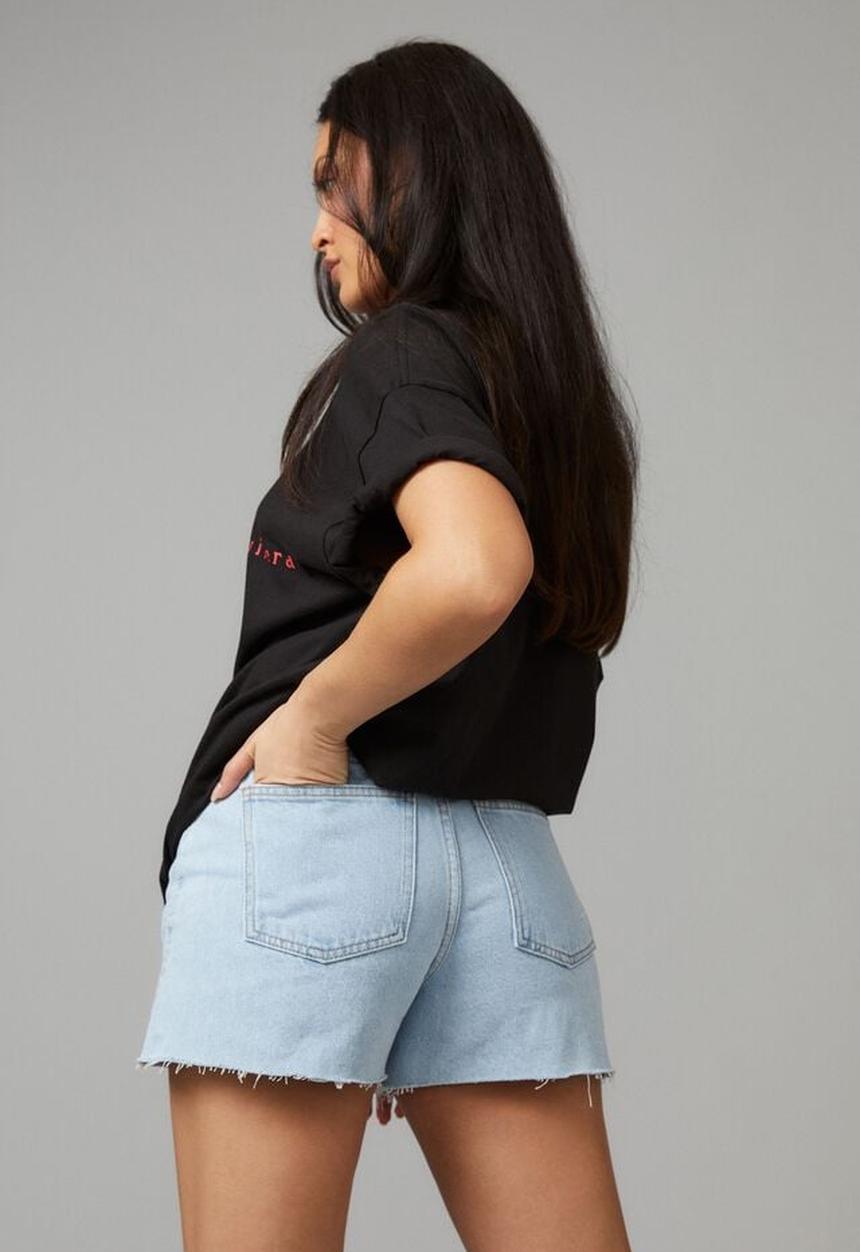 Factorie - Relaxed denim short - ice blue