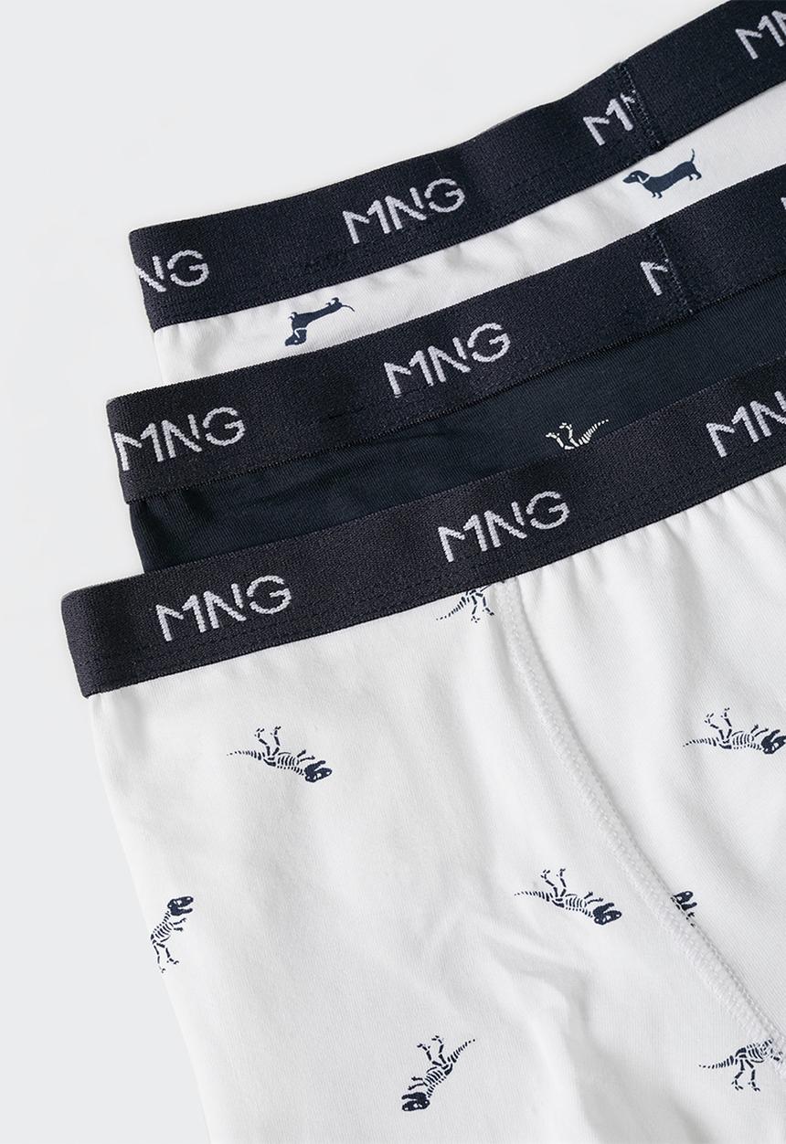 MANGO - Boxers dino3 - off white & navy