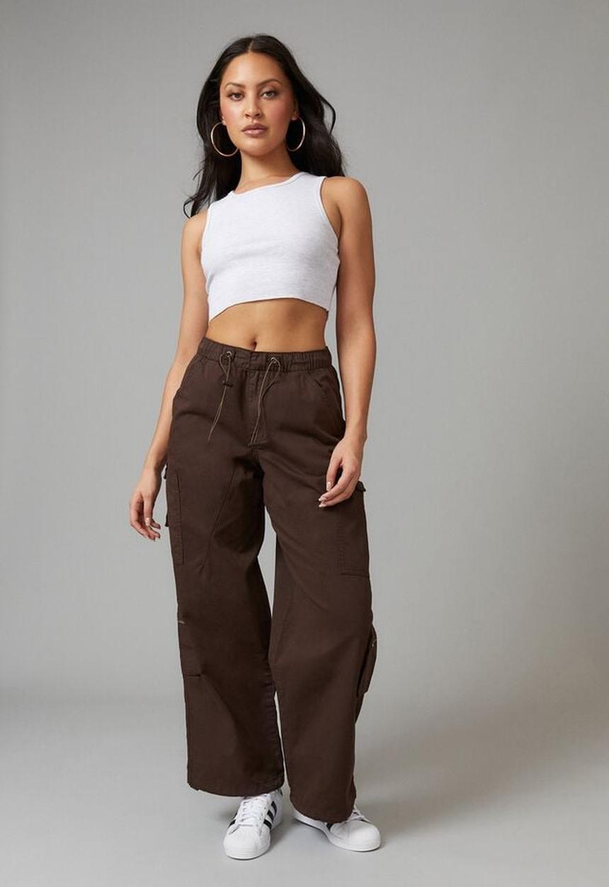 Factorie - Utility bungee cord cargo pant - deep mahogany