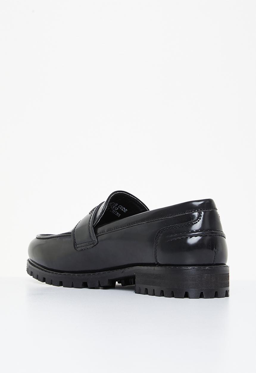 PC - Tractor penny leather - black