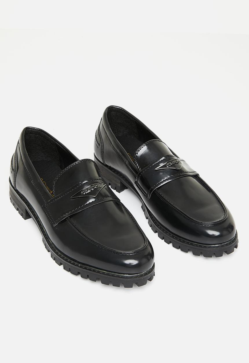 PC - Tractor penny leather - black