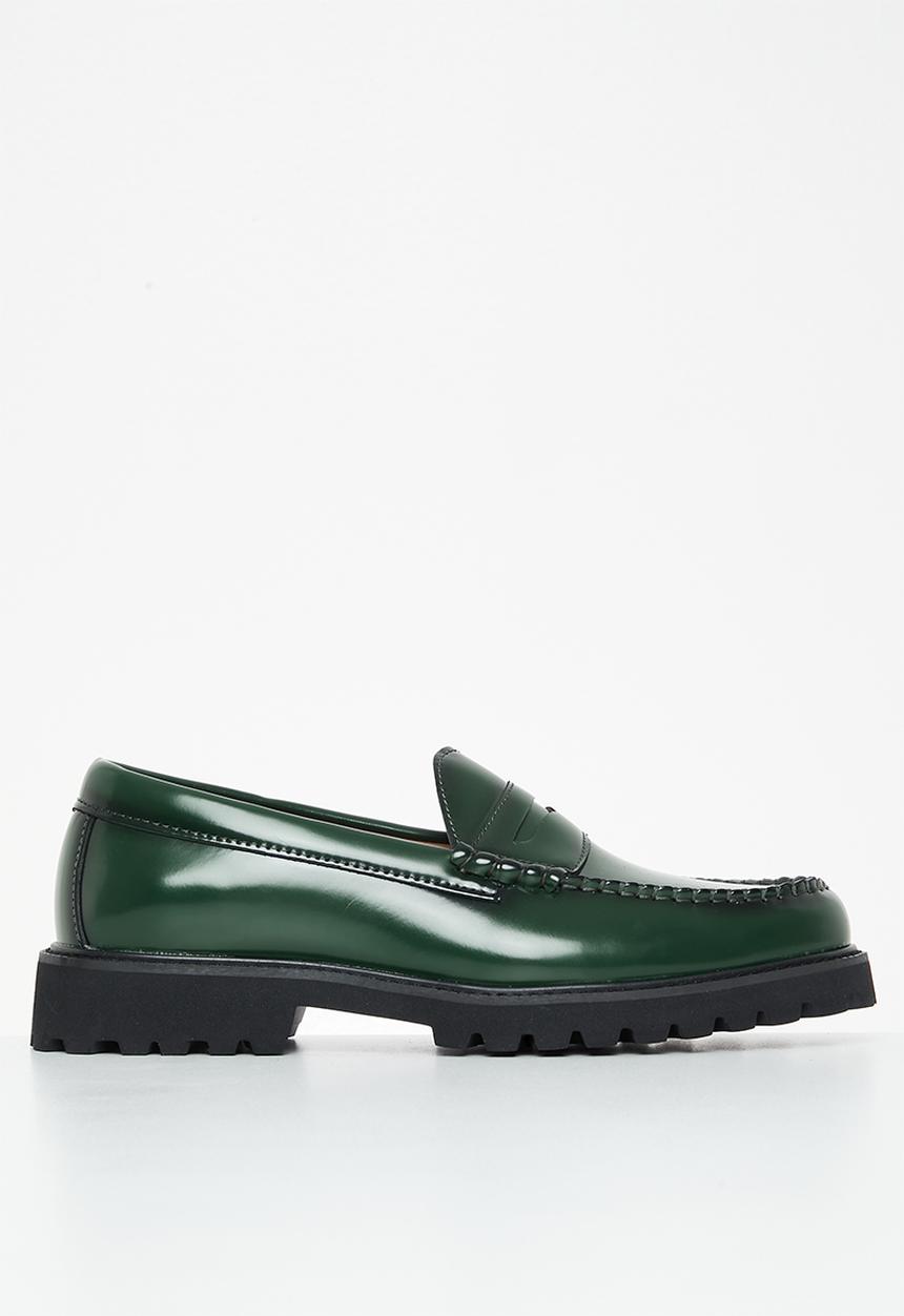 PC - Penny leather slip-on - green