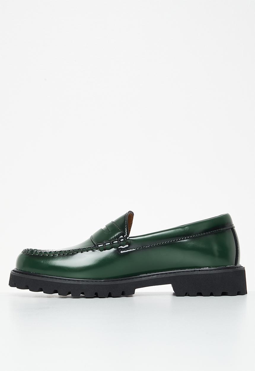 PC - Penny leather slip-on - green