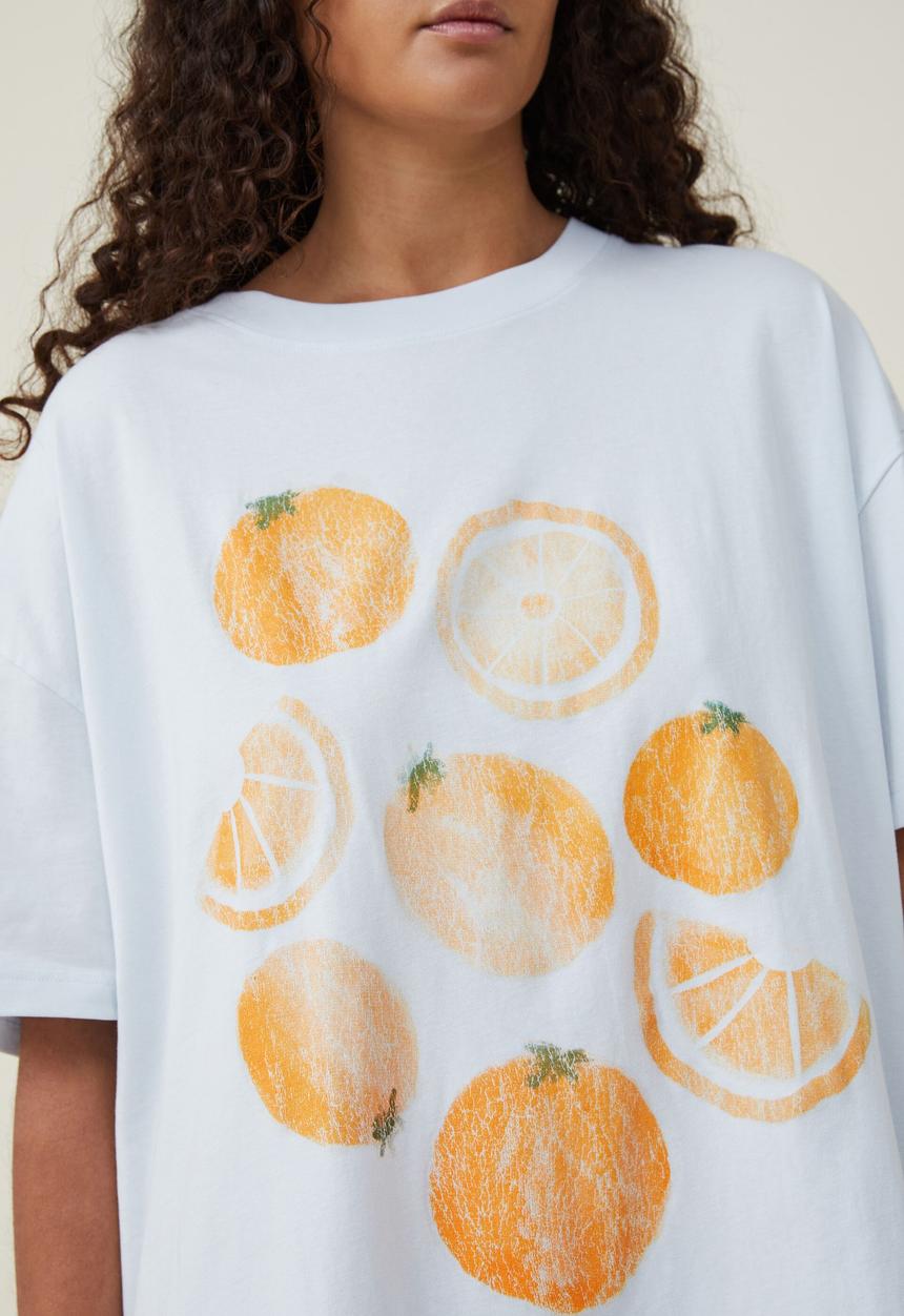 Cotton On - 90s t-shirt nightie - oranges scratch + sniff