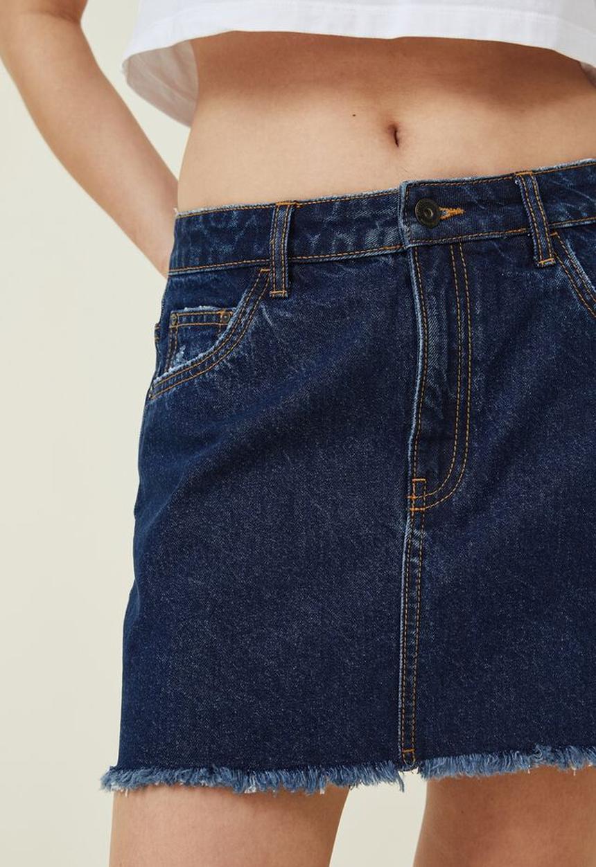 Cotton On - Denim micro mini skirt - rinse blue