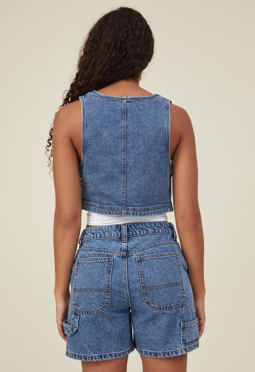 Cotton On - Denim vest - blue wash