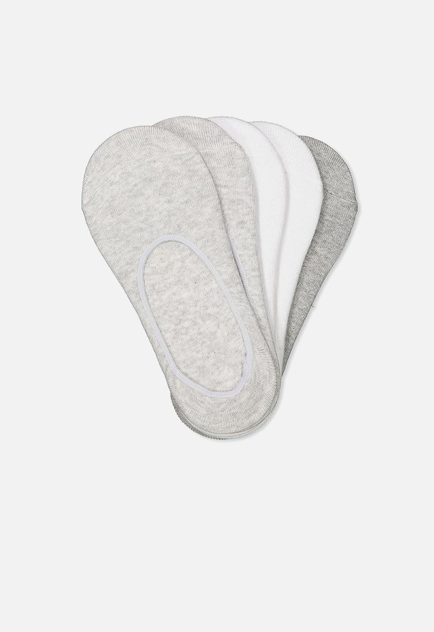 Cotton On - 5pk low cut sock - grey mix