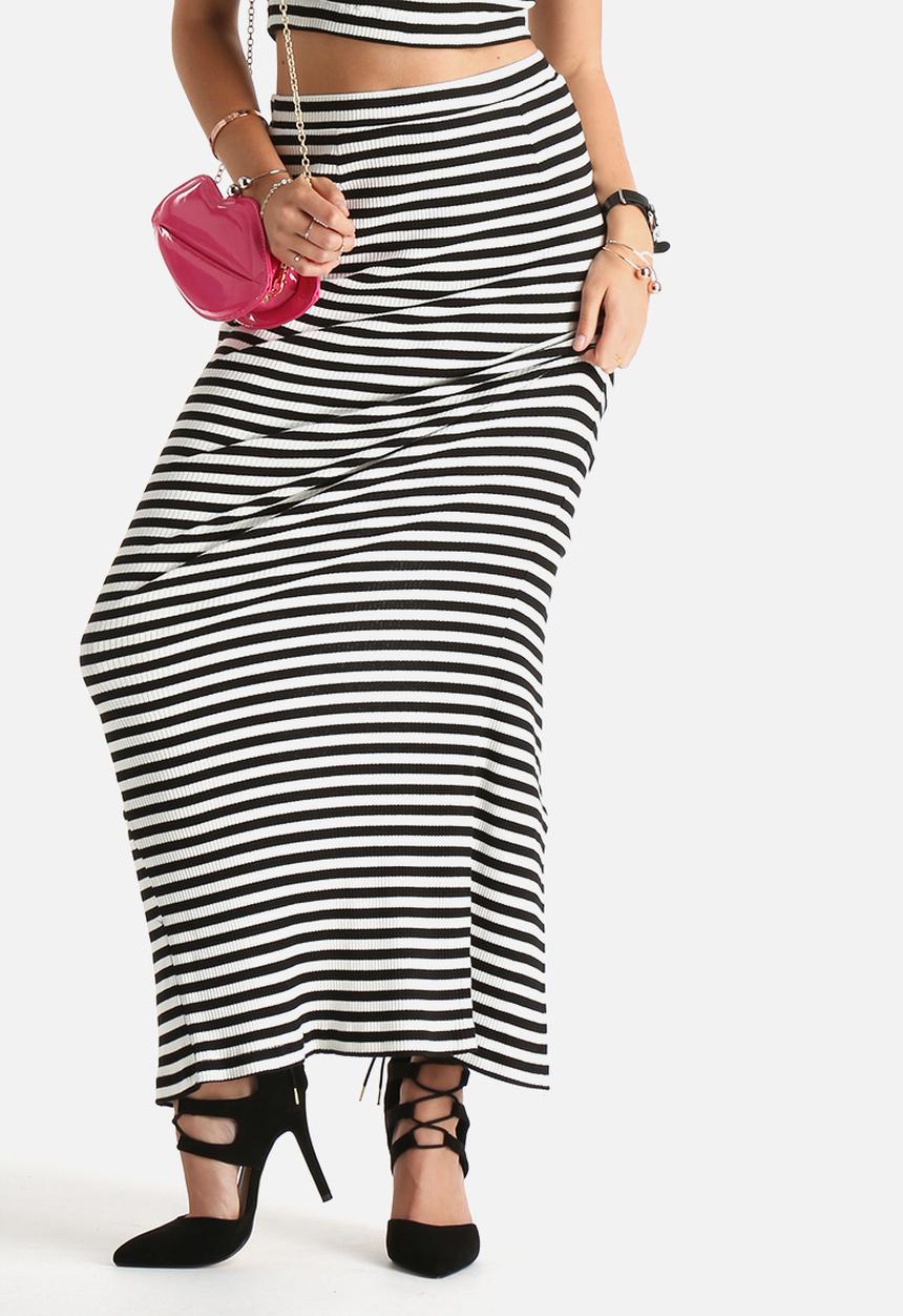MINKPINK - Stripe Rib Tube Maxi Skirt
