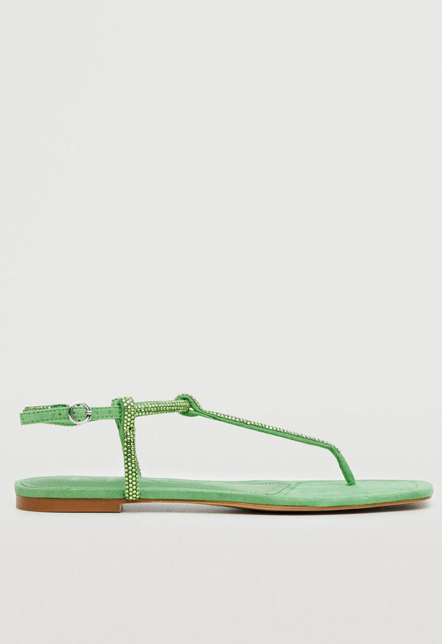 MANGO - Tubi sandal - green